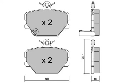 Комплект тормозных колодок (AISIN: BPMB-1001)